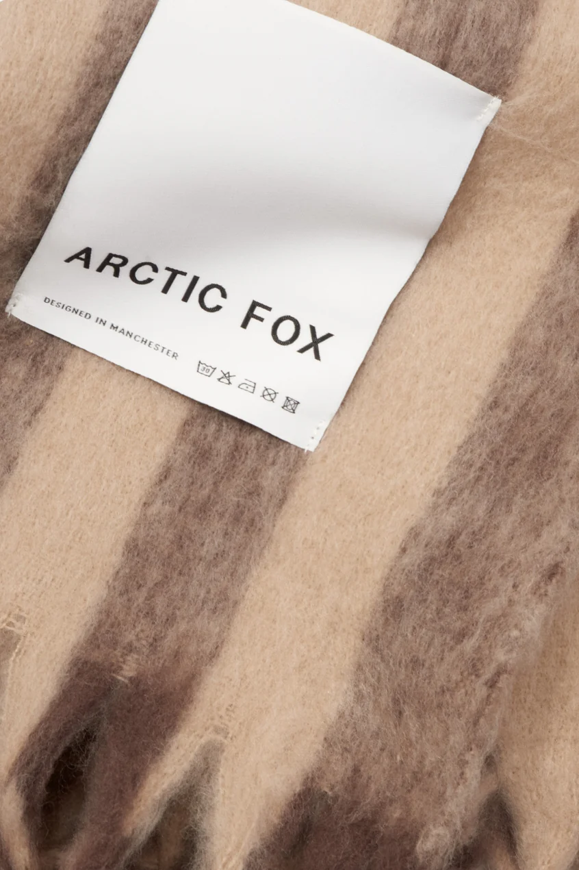 Arctic Fox & Co - The Wool Stripe Throw In Burnt Umber - Image 3