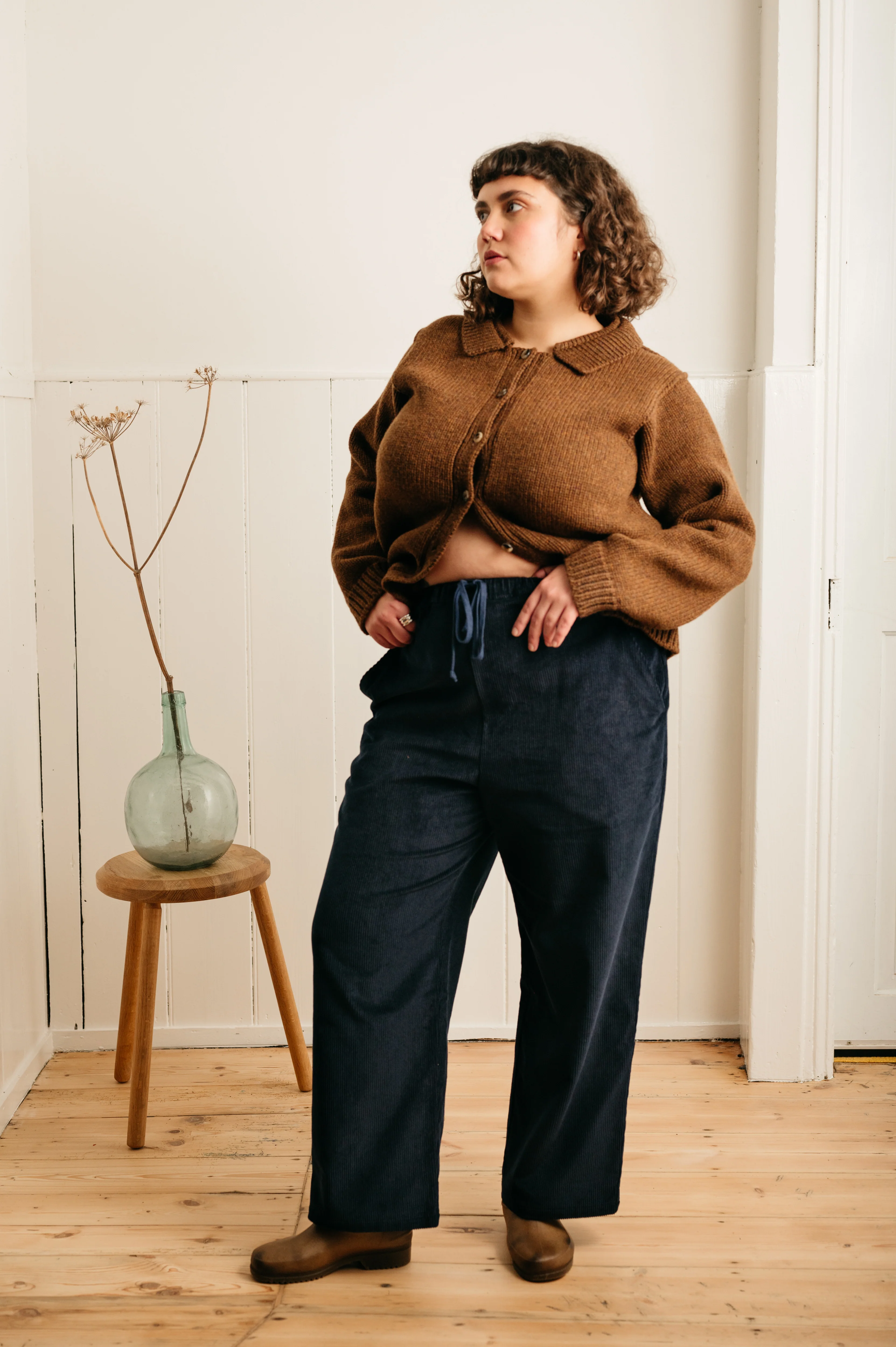 Atwin The Label - The Daily Trouser In Navy Corduroy - Image 3
