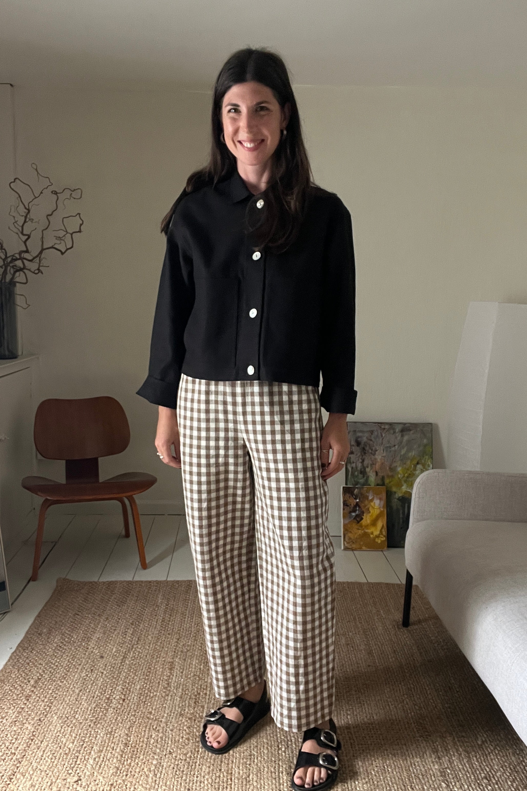 Atwin The Label - The Boxy Shirt Jacket In Black Ramie Linen - Image 6