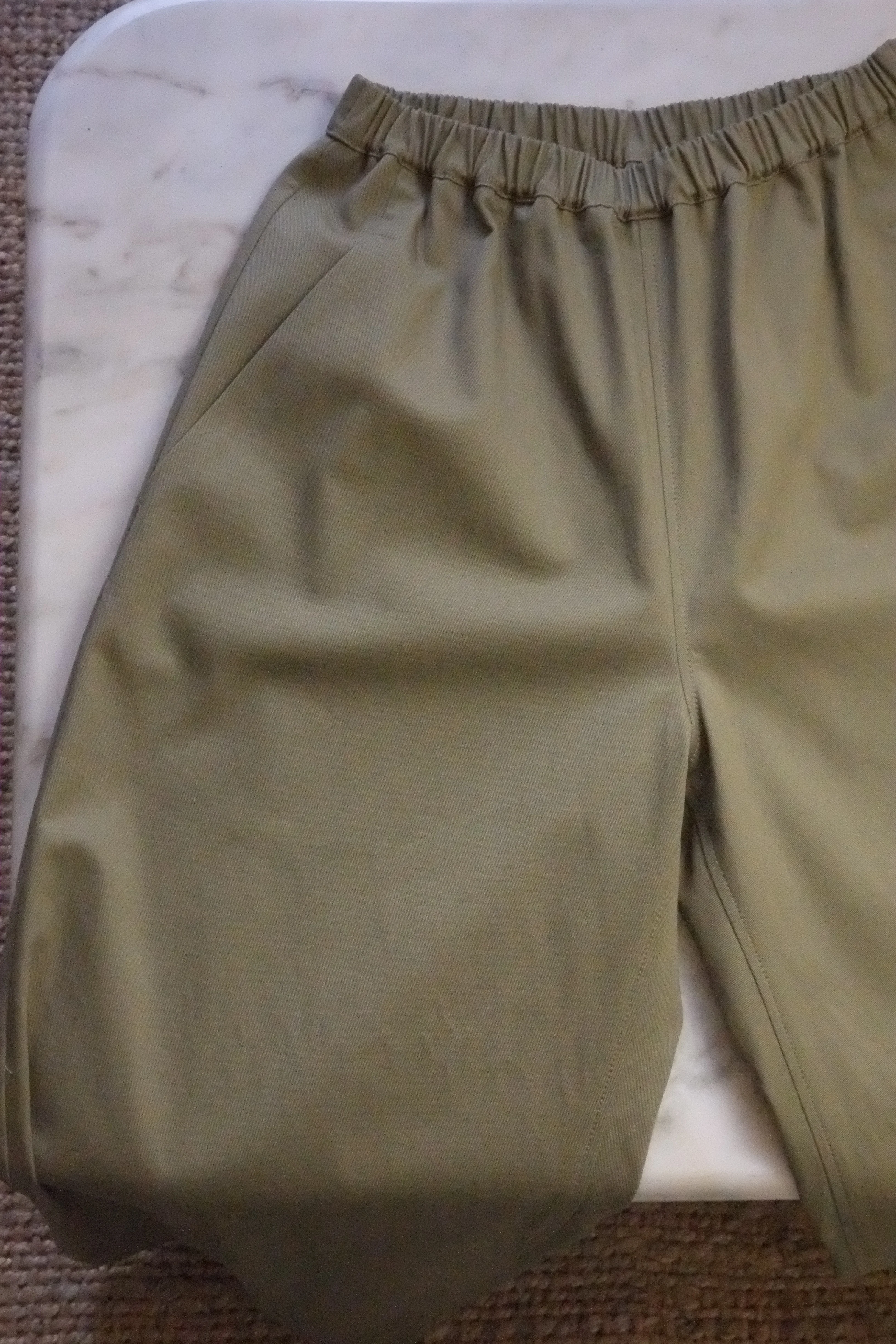 Atwin The Label - The Barrel Leg Trousers In Sage Cotton Twill - Image 5