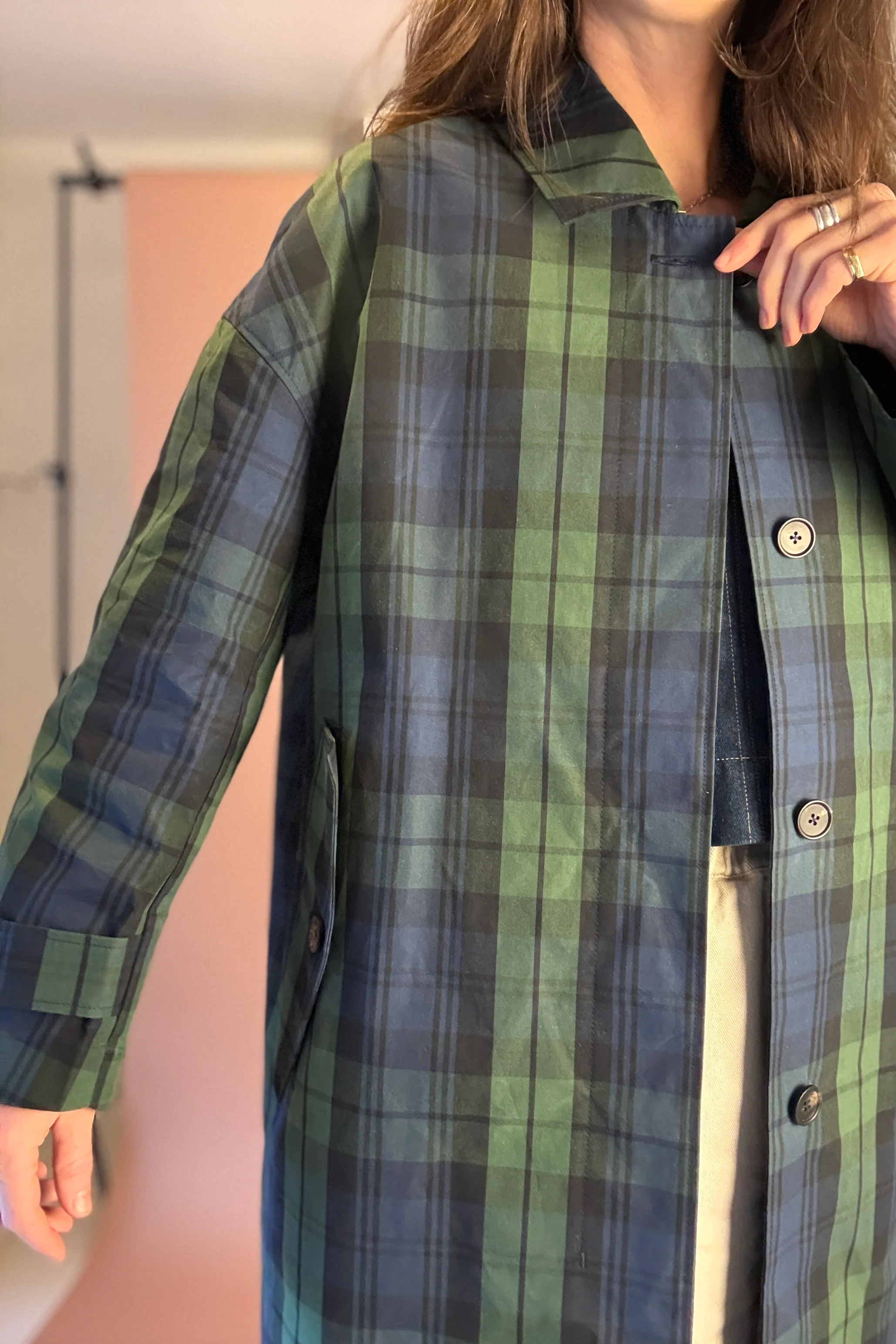 Atwin The Label - The Mac In Checked Waxed Cotton - Image 5