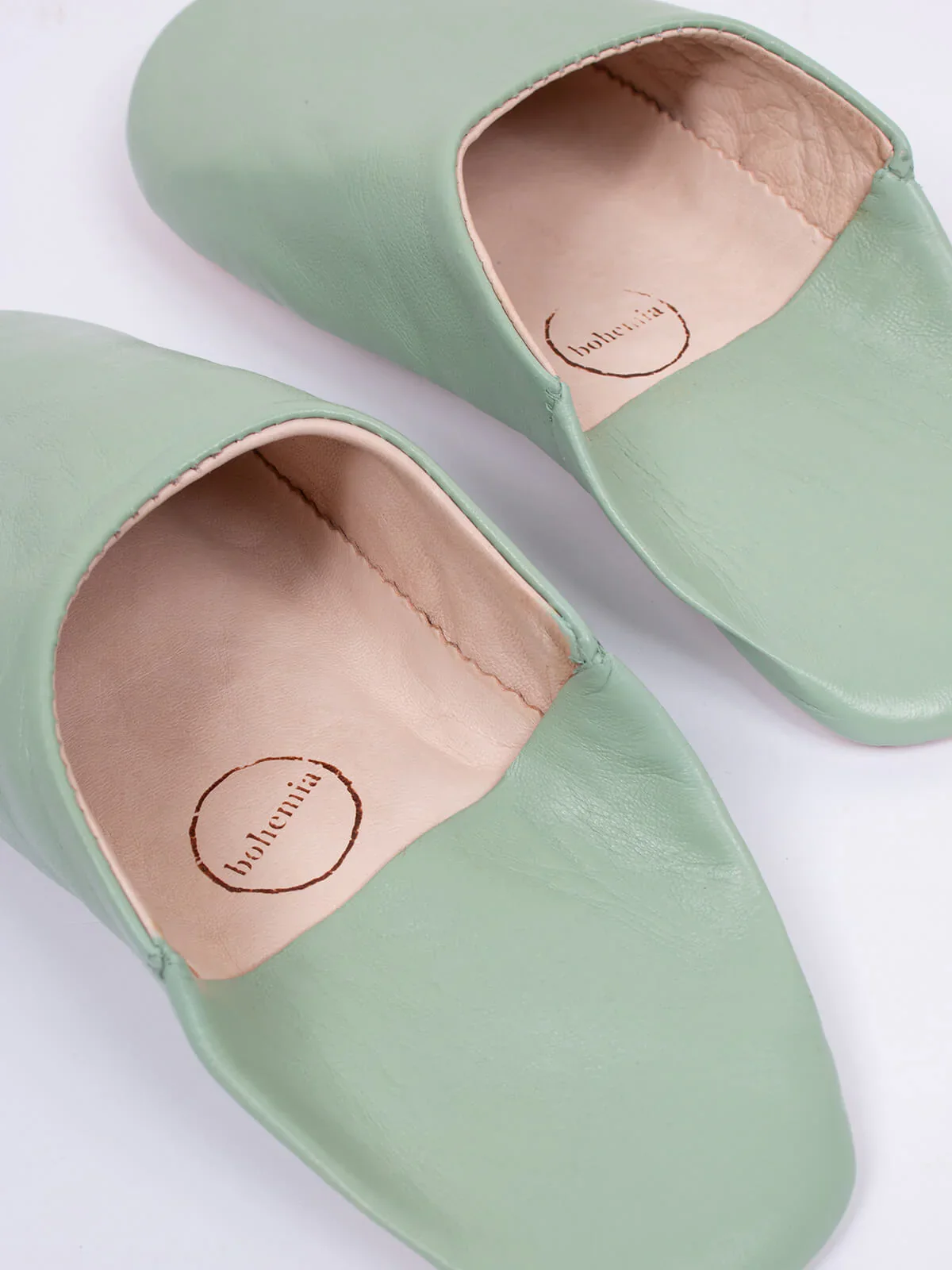 Bohemia Design - Babouche Slippers In Sage Green - Image 3