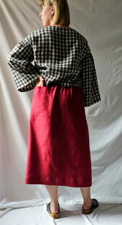 Clement House - Bertie Skirt In Brown Cotton - Image 6