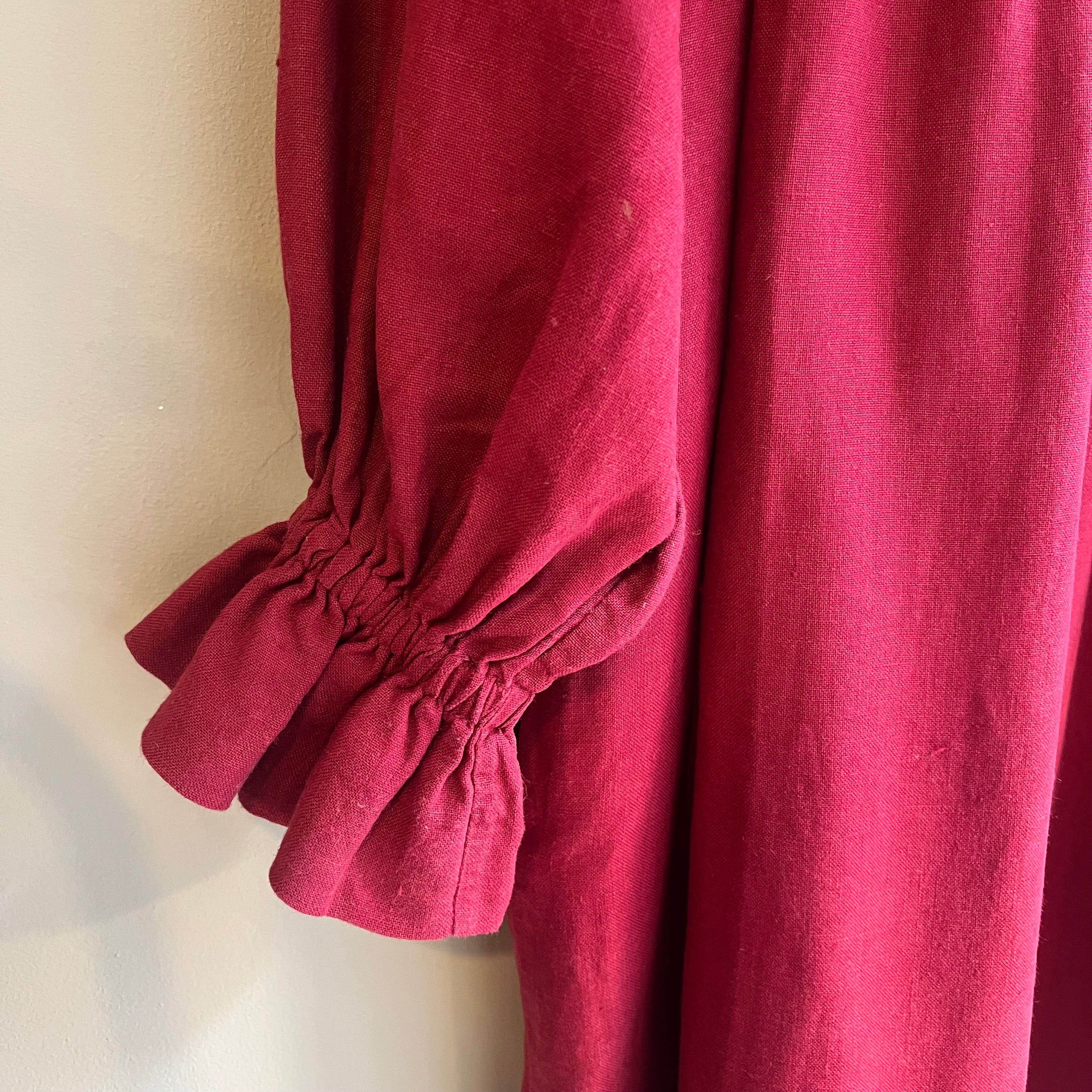 Clement House - The Nora Dress In Sangria Linen - Image 3