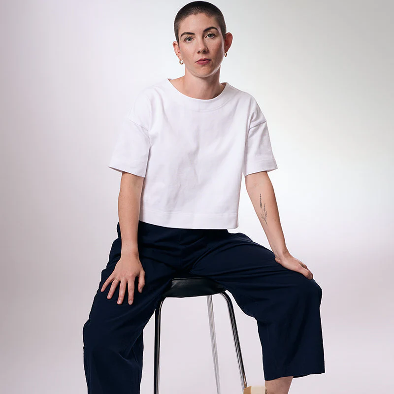 SaltAndCo Studio - Organic Cotton T-Shirt In White - Image 3