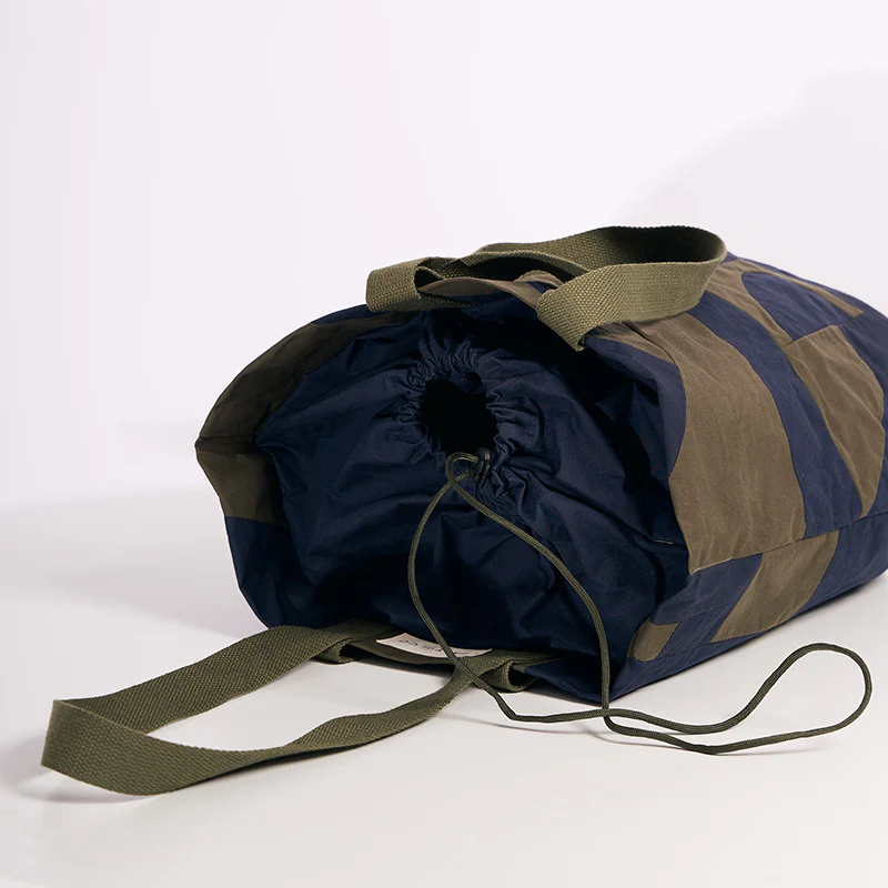 SaltAndCo Studio - Waxed Cotton Patchwork Bucket Bag In Olive And Mustard - Image 3
