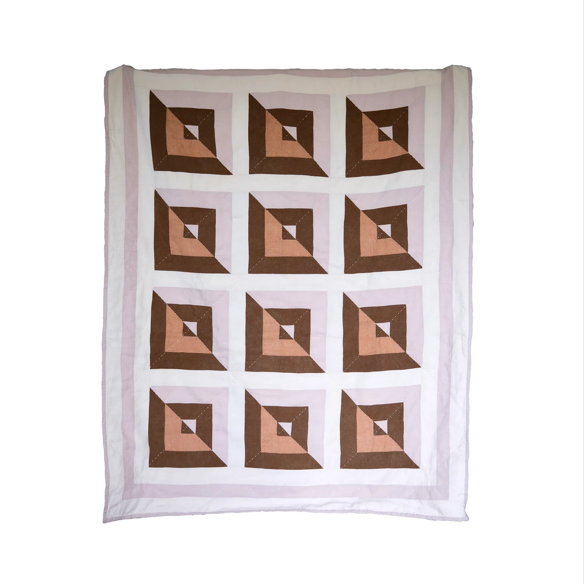 Slow Progress - Humdrum Patchwork Linen Quilt - Image 3