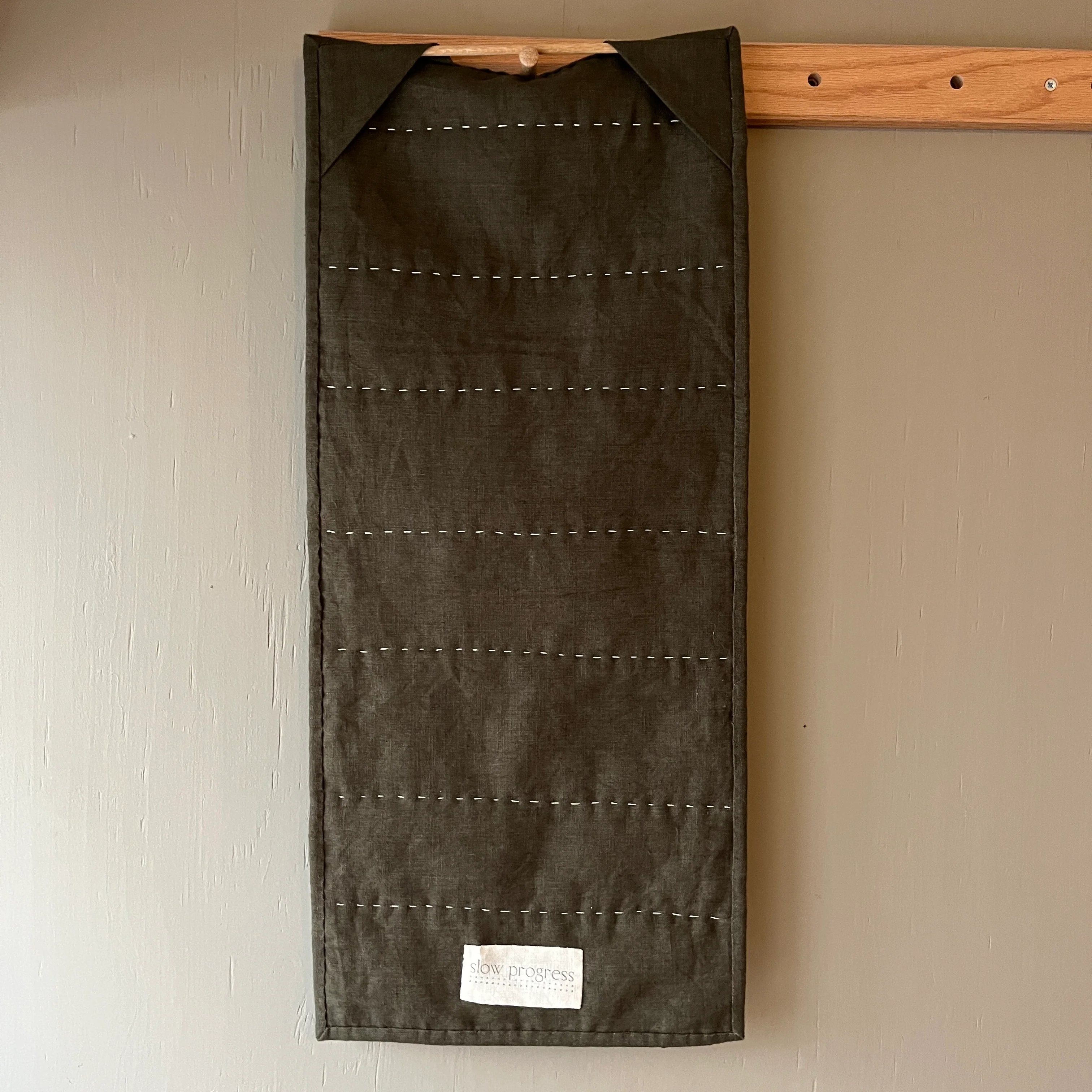 Slow Progress - Khaki Quilted Wall Hanging - Image 3