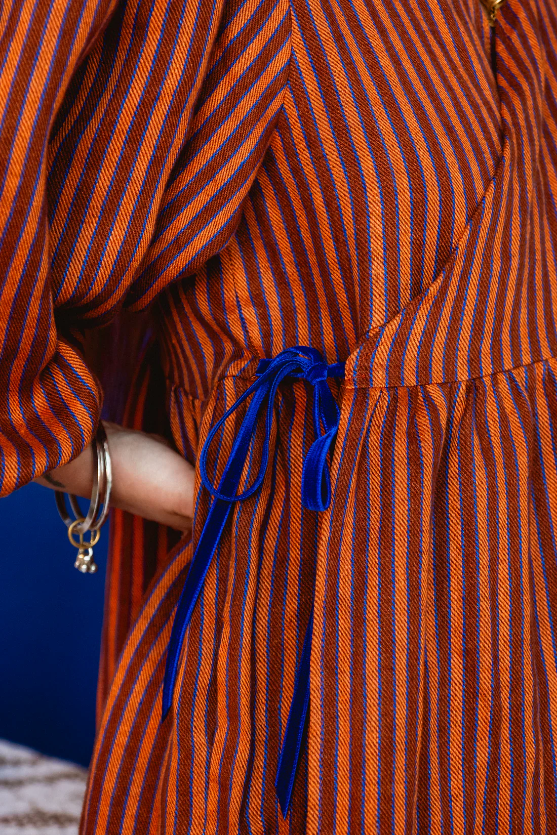 Tapuh - Cloud 9 Dress In Toasted Cinnamon Stripe - Image 4