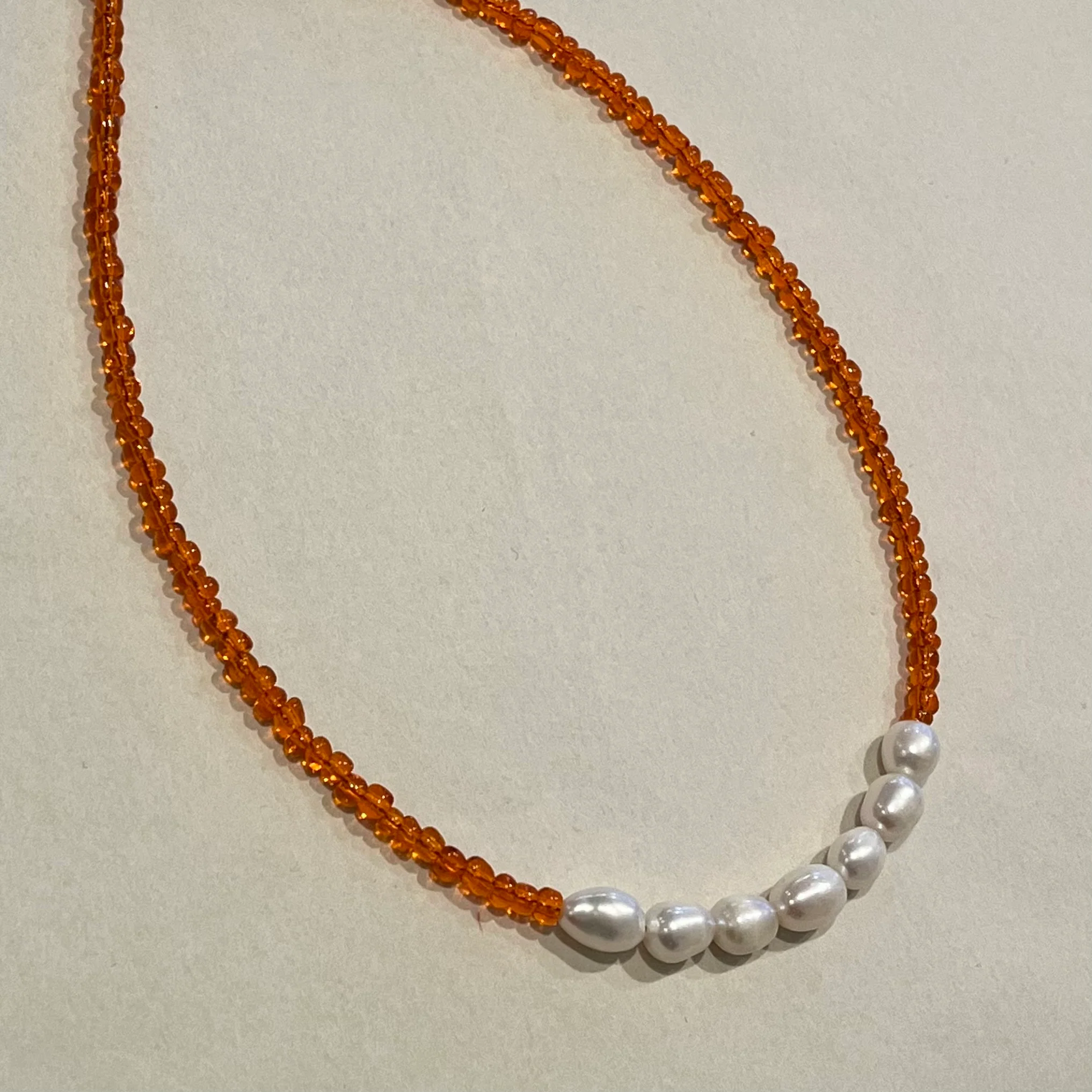 Third Drawer Up - Glass and Pearl Beaded Necklace - Image 8